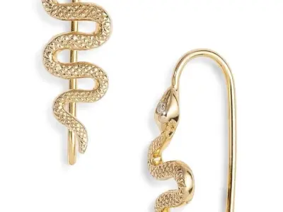 Snake design earrings or pendants 3D print model
