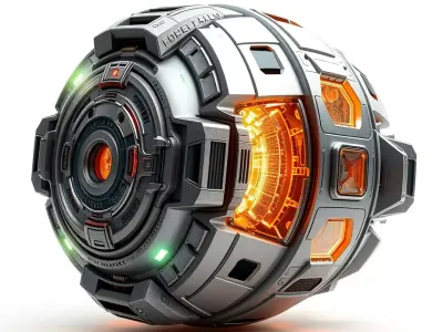 Futuristic SciFi Energy Core model pack Low-poly 3D model