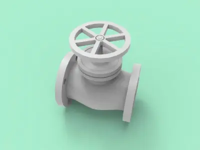 Globe Valve 3D print model