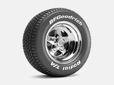 15x10 Weld Pro Star Wheel BFGoodrich Radial Tire 3D print model