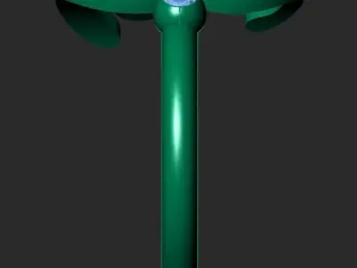 A RING WITH THE LETTER B AND A STONE Printable Model 3D print model