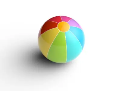 Beach Ball M01 Low-poly 3D model