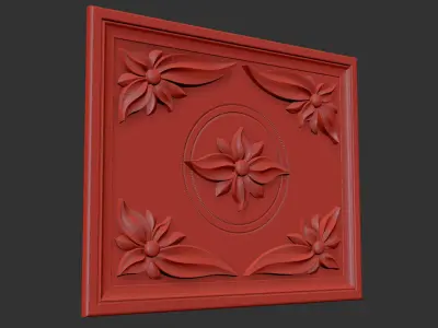 Carved decor for CNC 3D model