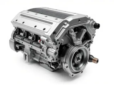 Inline 4-Cylinder Engine Precision model pack Low-poly 3D model