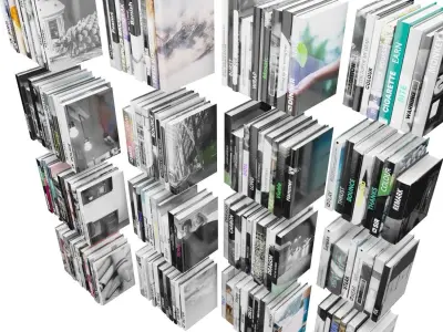 Books 150 pieces 4-9-2 Low-poly 3D model