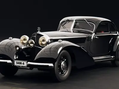 Mercedes 540k Autobahnkurier 3D model