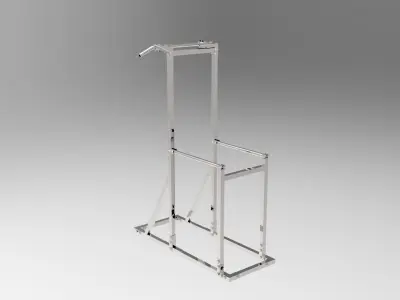 Gym equipment Pull-up bar and Dip construction Free 3D model
