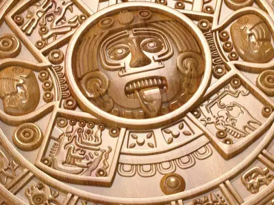 Mayan calendar 3d model for cnc 3dprint 3D model