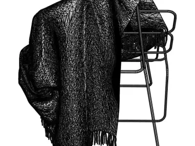 Blanket for a chair 3D model