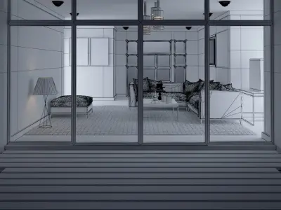 Interior Living Room - 02 3D model