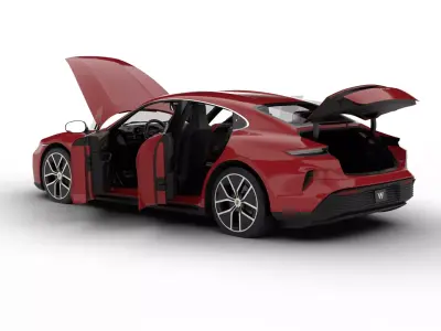 Porsche Taycan Turbo 2025 HQ 3d model 3D model