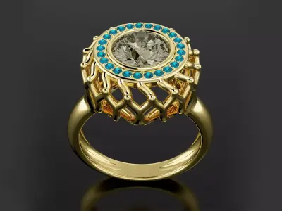 Cluster ring 3D model