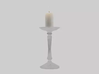 Crystal candle holder model Low-poly 3D model