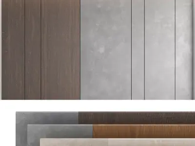 Decorative wall panel set 45 3D model