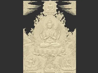 Tibetan Buddhas 3D print model