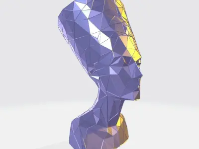 Nefertiti WIREFRAME VORONOI WIREMESH MESH 3D print model
