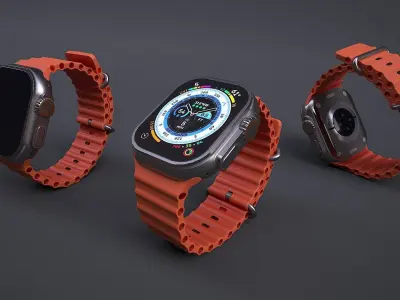 Apple watch ultra Low-poly 3D model