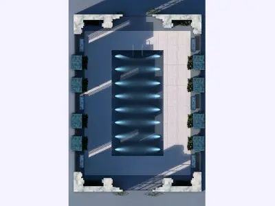 Luxury Resort Indoor Pool 3D model