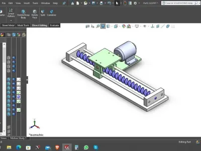 Worm gear with motion 3D model
