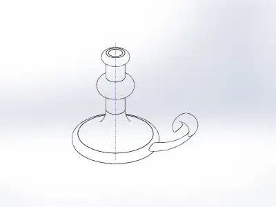 Candlestick 3D printing solidworks part 3D print model