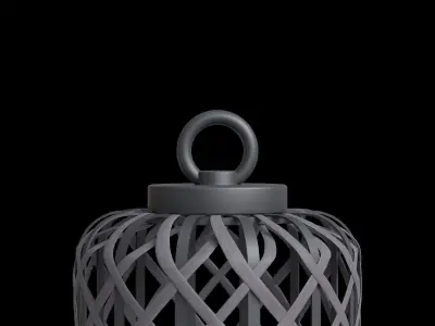 Woven Basket Pendant 3D model