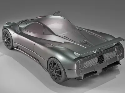 Pagani Zonda F - 3D model Low-poly 3D model