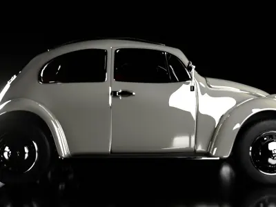 Classic Vw Beetle 3D Model Low-poly 3D model
