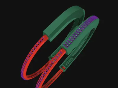 Bracelet Tiffany Lock Two Versions  3D print model