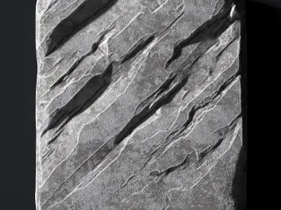 Slab stone rock big n1 3D model