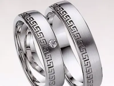 Wedding rings 039 3D print model