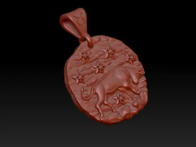 Horoscope Taurus pendant 3D print model