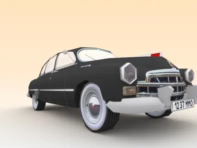 GAZ-12 ZIM Low-poly 3D model