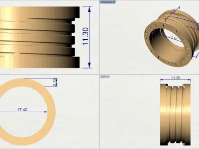 Bulgari Zero1 Ring 3D print model