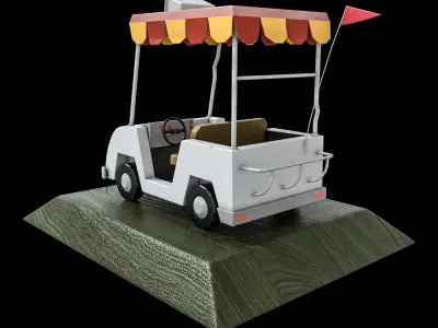 Gravity Falls Golf Car 3D model