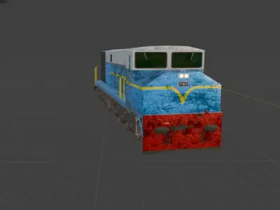 Realistic 3D Train Model  for Animation and Games Low-poly 3D model