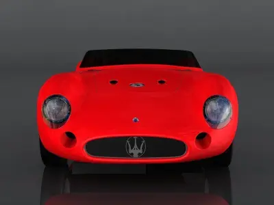 Maserati 300s Low-poly 3D model