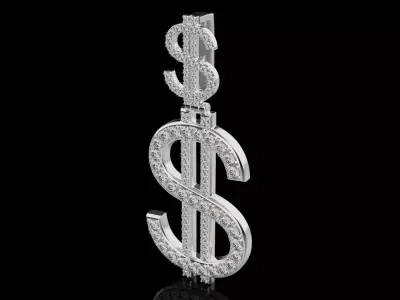 Pendants Dollar 002 3D print model