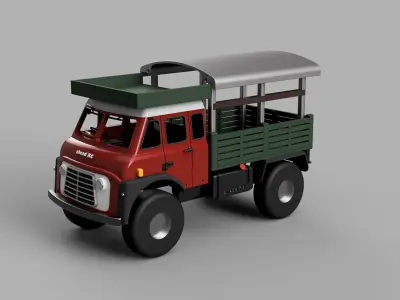 Crawler 1960s Hong Kong Truck Cab and Bed - 1-10 RC body set 3D print model