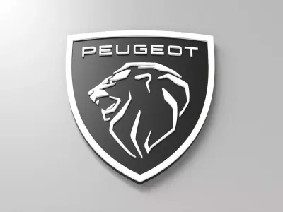 Peugeot logo 02 3D print model