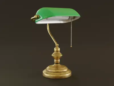 Banker Lamp Low-poly 3D model