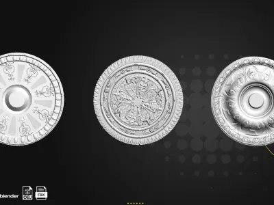 13 Ceiling Medallion Low-poly 3D model