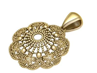 LUXURY FILIGREE PENDANT 3D PRINTABLE MODEL 3D print model
