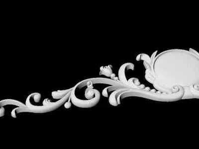 Central decor ornament for furniture 3D model 582