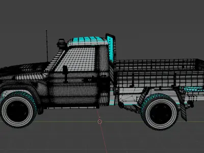 Toyota 79 series single cab model Low-poly 3D model