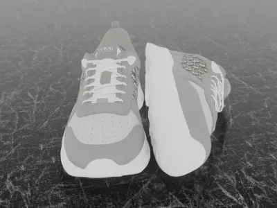 CHRISTIAN DIOR B25 3D SHOES - WHITE 3D model