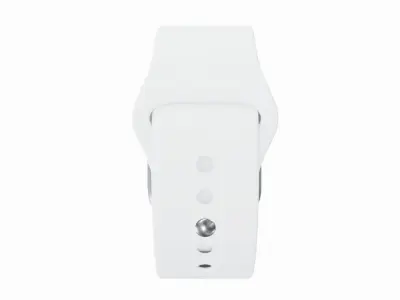 Apple Watch 3 - Silver Aluminium Case with White Sport Band Low-poly 3D model