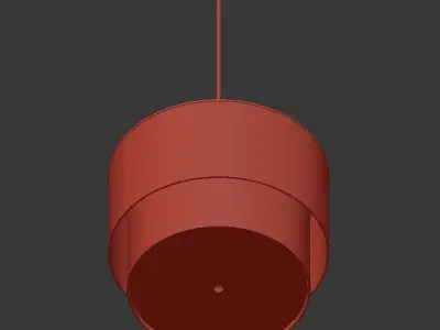 RH TWO TIER ROUND Shade Linen 3D model