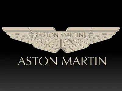Aston Martin car logo 3D print model