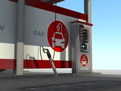 Car Wash Karcher Low-poly 3D model