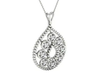 Women pendant 3D print model 2